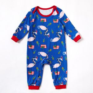 Pijama Flamingo pentru bebe, tip salopeta