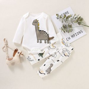 set bebelus nou nascut cu body si pantaloni lungi